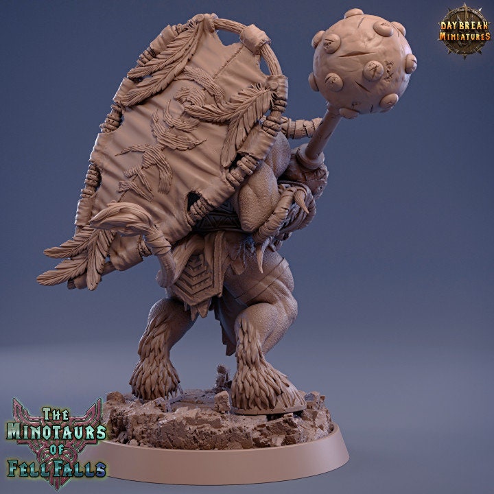 Mercury Redflood - Minotaur Fighter - Unpainted Miniature