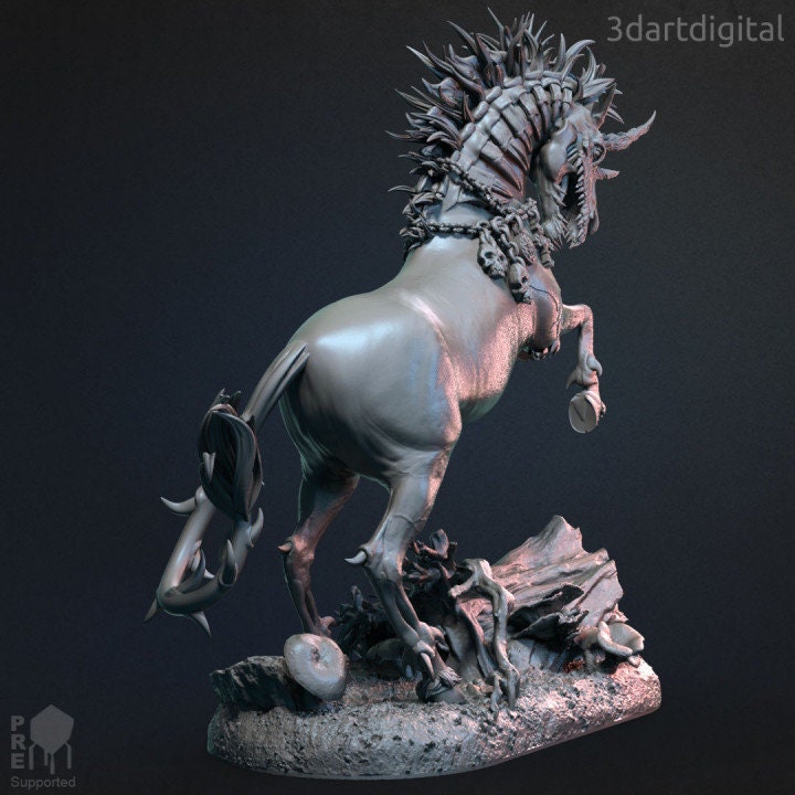 Dark Unicorn - Unpainted Miniature