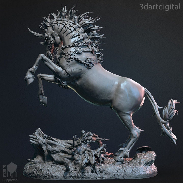 Dark Unicorn - Unpainted Miniature