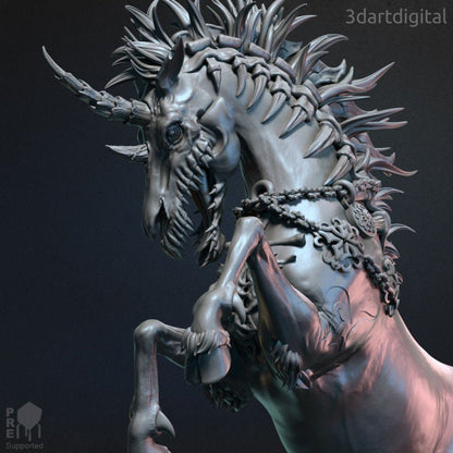 Dark Unicorn - Unpainted Miniature