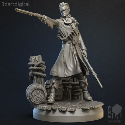 Male Gunslinger - Modular Miniature - Unpainted Miniature