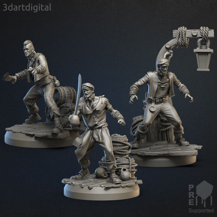 Pirate Crewmate - Modular Miniature - Unpainted Miniature