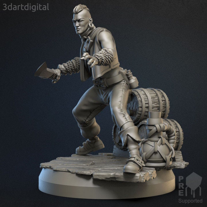 Pirate Crewmate - Modular Miniature - Unpainted Miniature