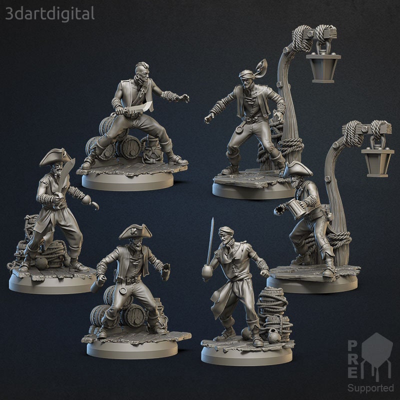 Pirate Crewmate - Modular Miniature - Unpainted Miniature