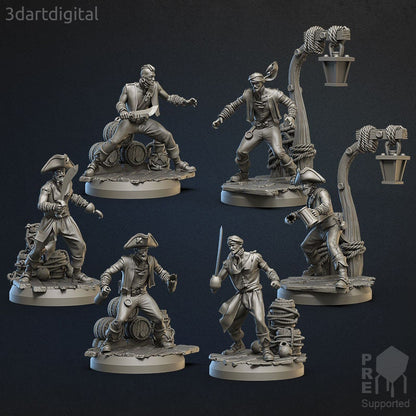 Pirate Crewmate - Modular Miniature - Unpainted Miniature