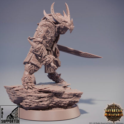 Kiarnak Stonecold - Dragonborn Fighter Miniature