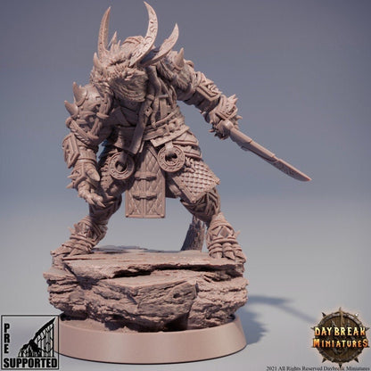 Kiarnak Stonecold - Dragonborn Fighter Miniature