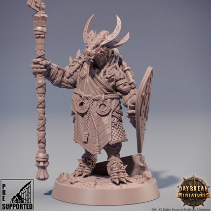 Mogok Moonslayer - Dragonborn Fighter Miniature