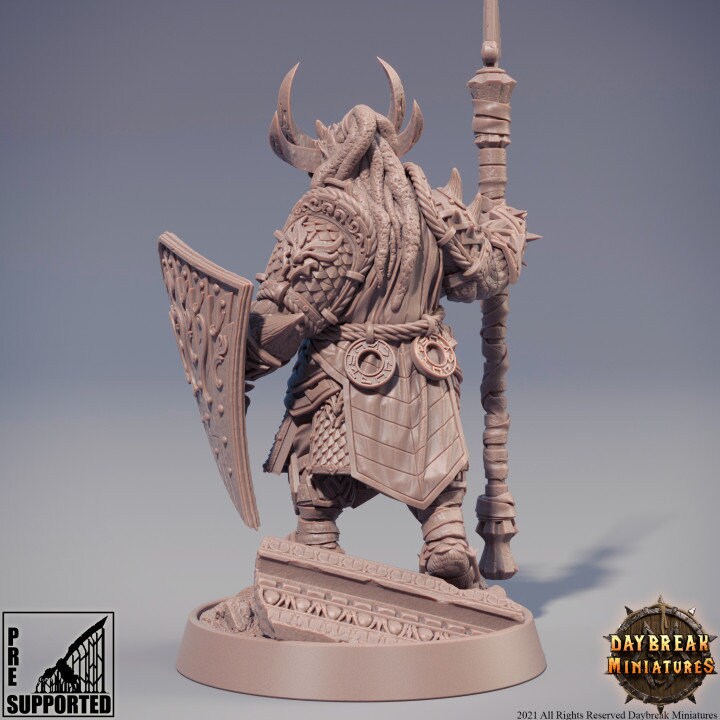 Mogok Moonslayer - Dragonborn Fighter Miniature