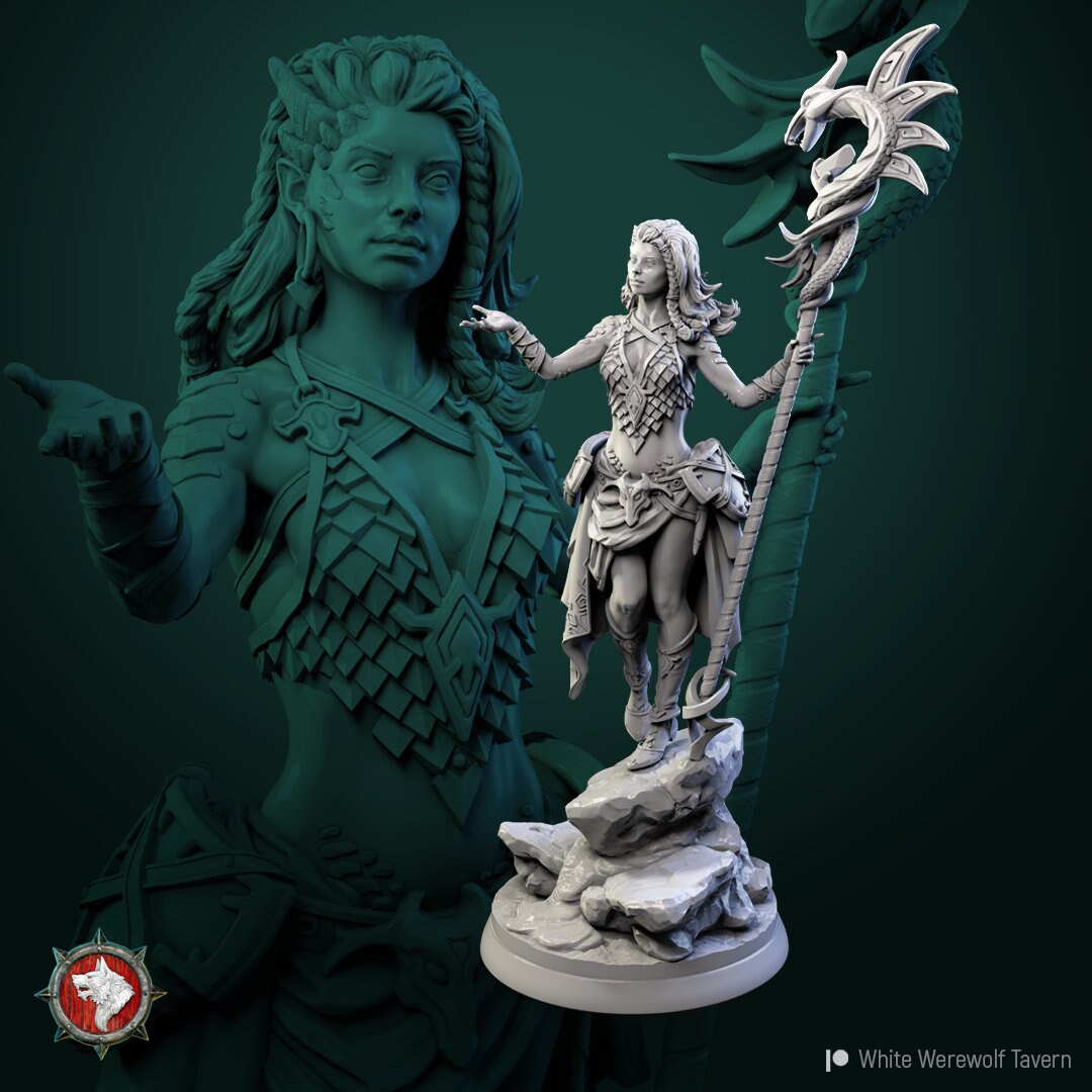 Nala - Draconic Sorceress - Unpainted Miniature