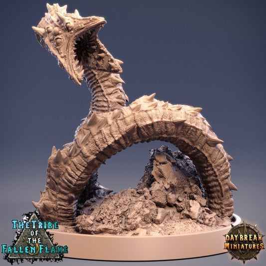 Ancient Deadwriggler - Ancient Sand Worm - Unpainted Miniature