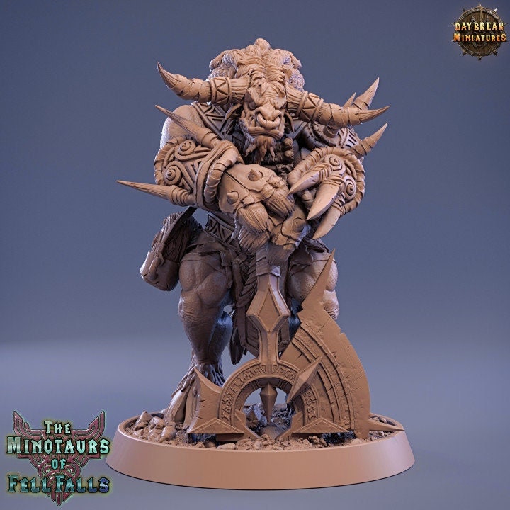 King Aristemnes Gracc - Minotaur Barbarian - Unpainted Miniature