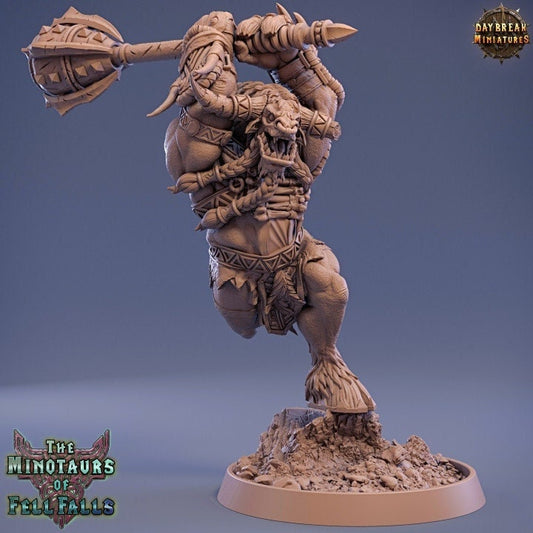 Marius Wrathbone - Minotaur Barbarian - Unpainted Miniature