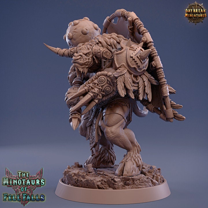 Mercury Redflood - Minotaur Fighter - Unpainted Miniature