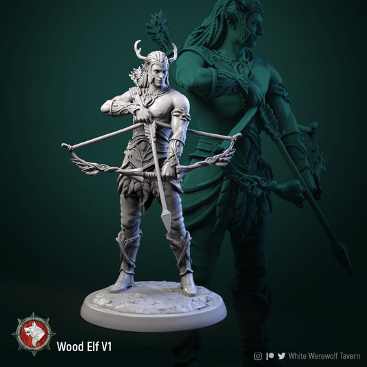 Wood Elf Archer - Unpainted Miniature