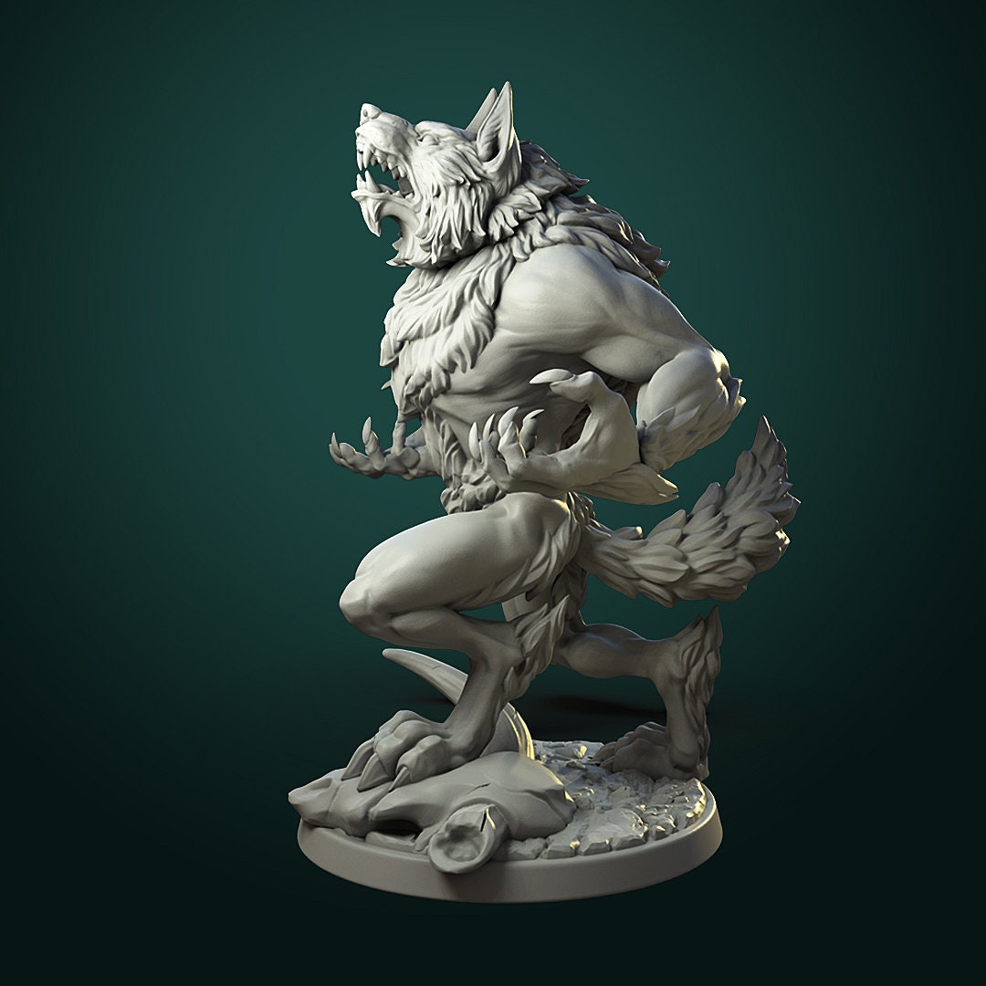 Furious Werewolf - Pose 1 - Unpainted Miniature