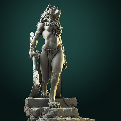 Oleana - Female Werewolf - Unpainted Miniature