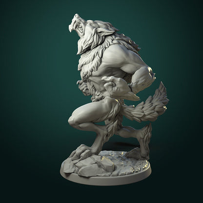 Furious Werewolf - Pose 2 - Unpainted Miniature