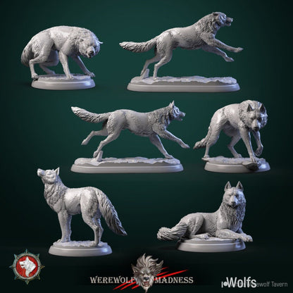 Wolves - Unpainted Miniatures