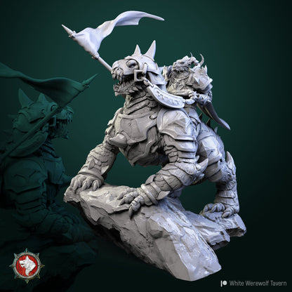 Dragonborn Commander - Unpainted Miniature