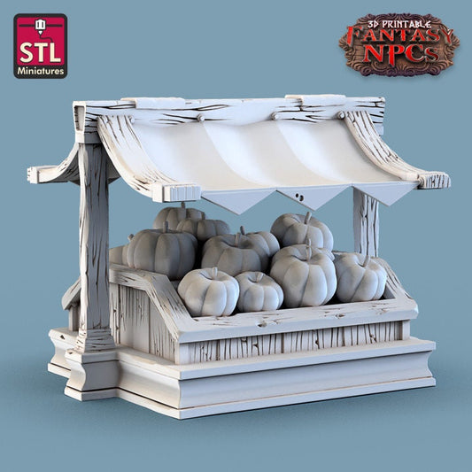 Pumpkin Stand - Unpainted Miniature