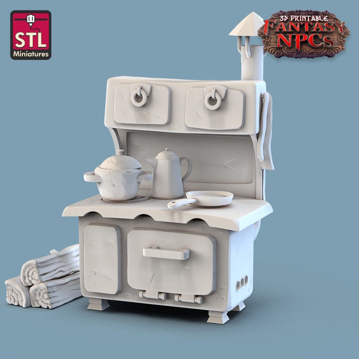 Stove - Unpainted Miniature