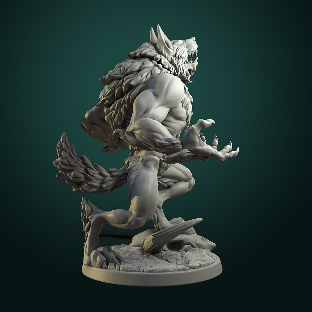 Furious Werewolf - Pose 1 - Unpainted Miniature