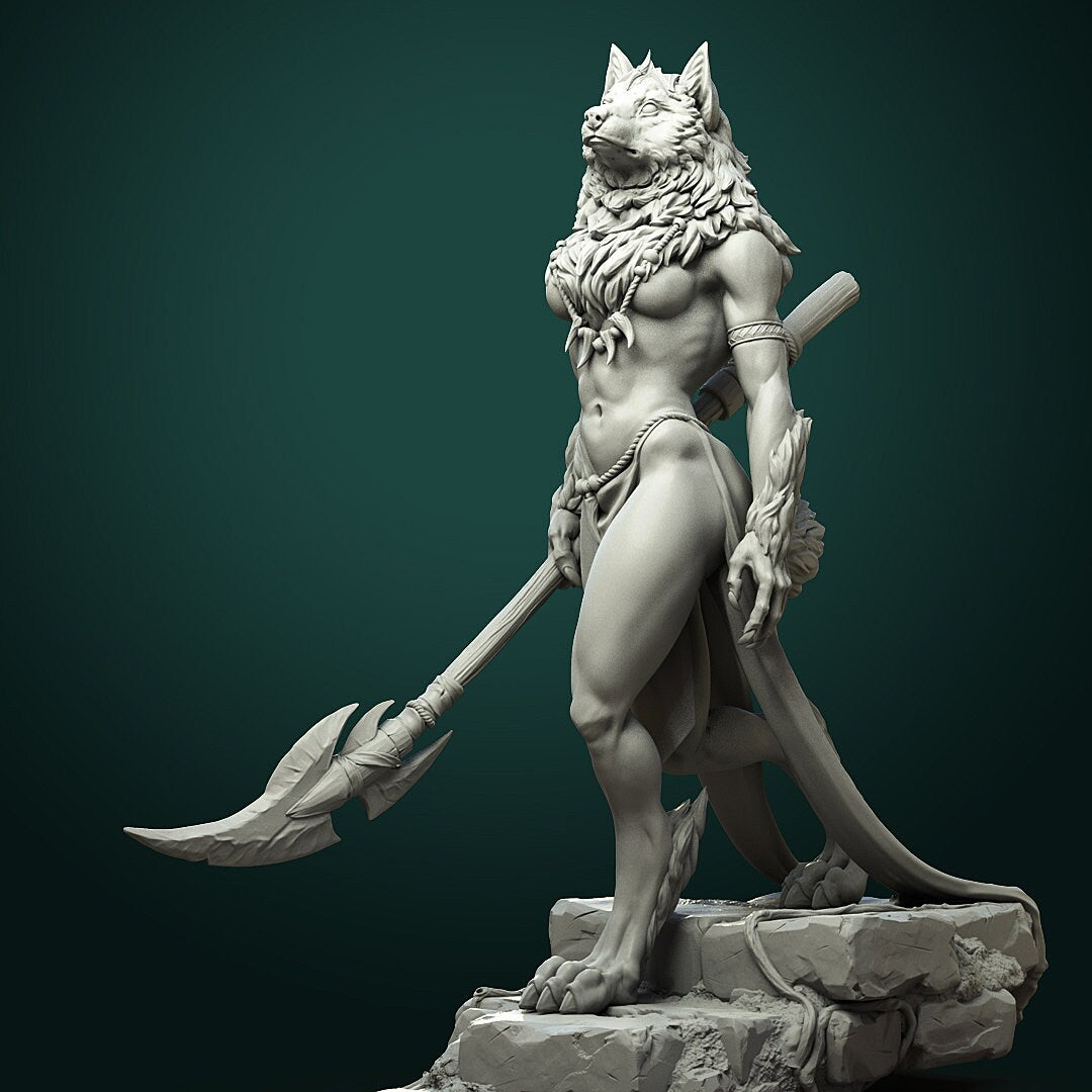 Oleana - Female Werewolf - Unpainted Miniature