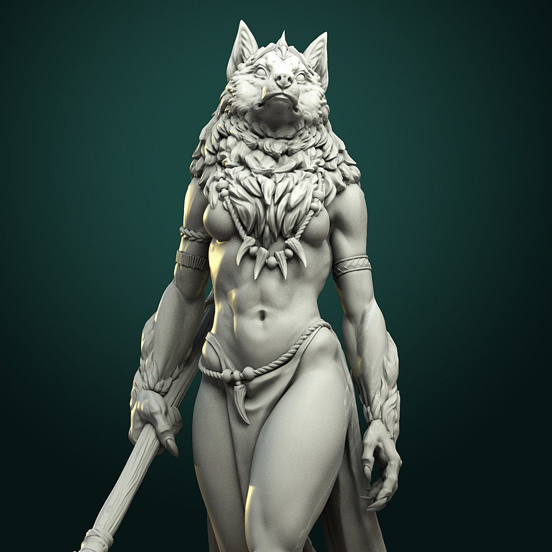 Oleana - Female Werewolf - Unpainted Miniature