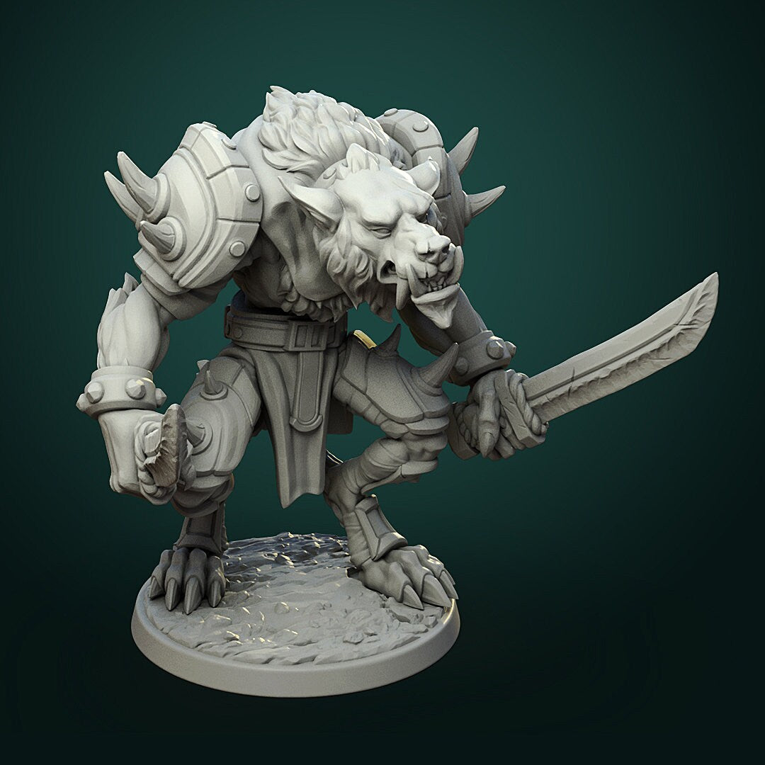 Werewolf Warrior - Unpainted Miniature