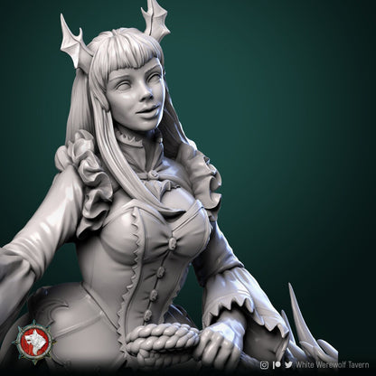 Tanna - Young Vampire with Hound - Unpainted Miniature