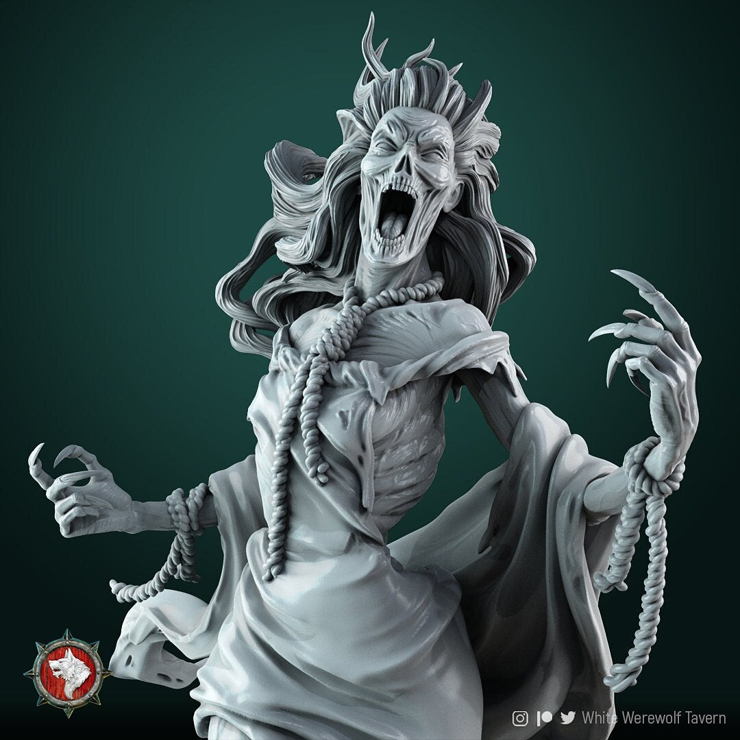 Banshee - Carmela the Nightqueen - Unpainted Miniature