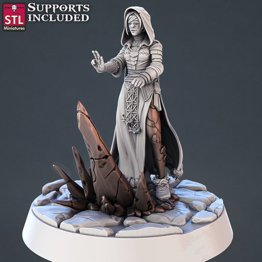 Female Earth Genasi - Unpainted Miniature