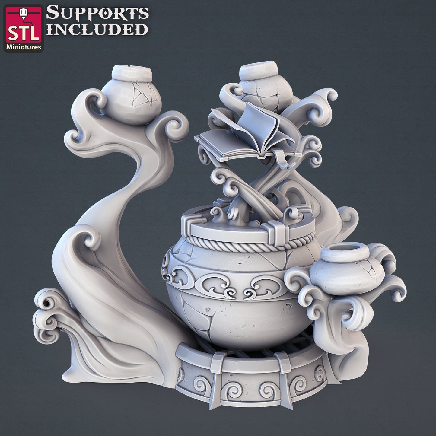 Steaming Cauldron - Unpainted Miniature