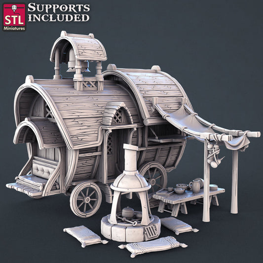 Traveler's Wagon - Unpainted Miniature