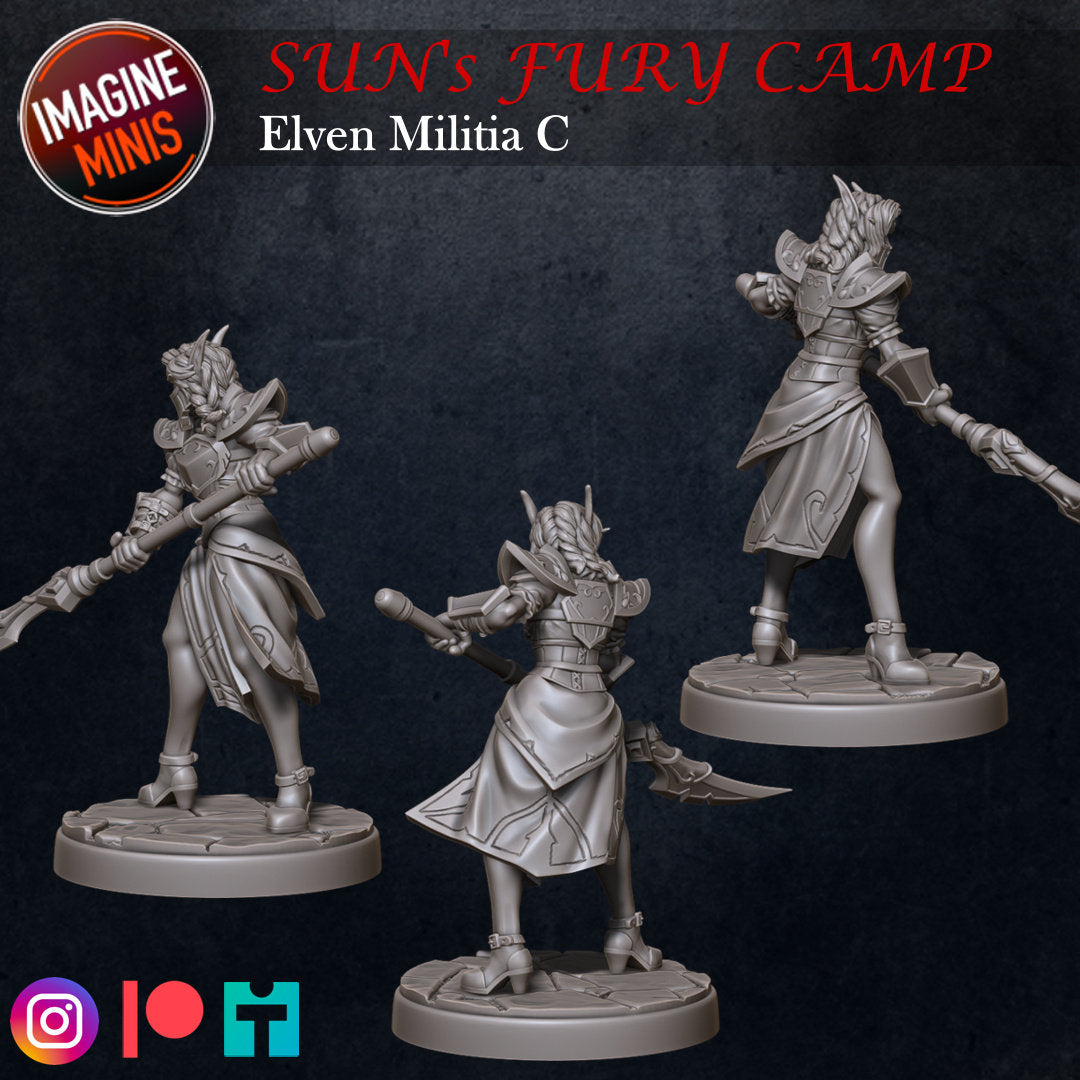 Elven Milita - Elven Soldier - Unpainted Miniature