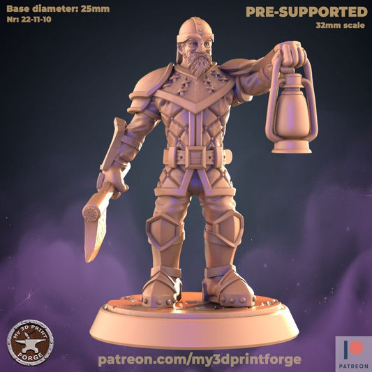 Human Militia - Lantern - Unpainted Miniature