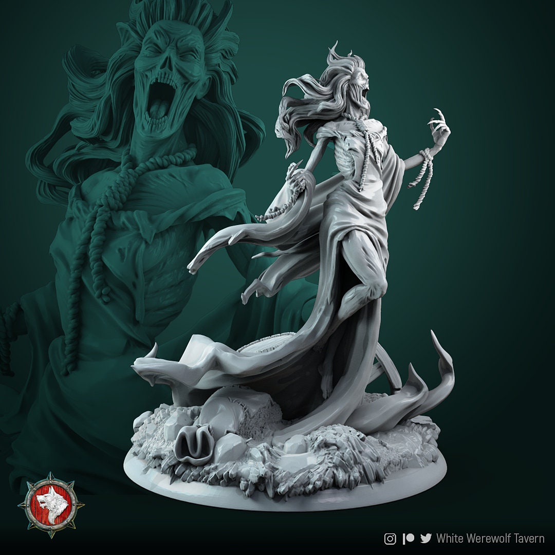 Banshee - Carmela the Nightqueen - Unpainted Miniature