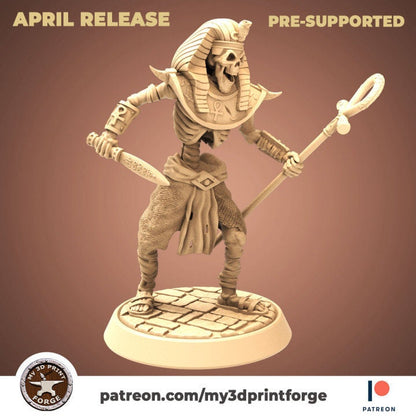 Pharoah Skeleton - Unpainted Miniature