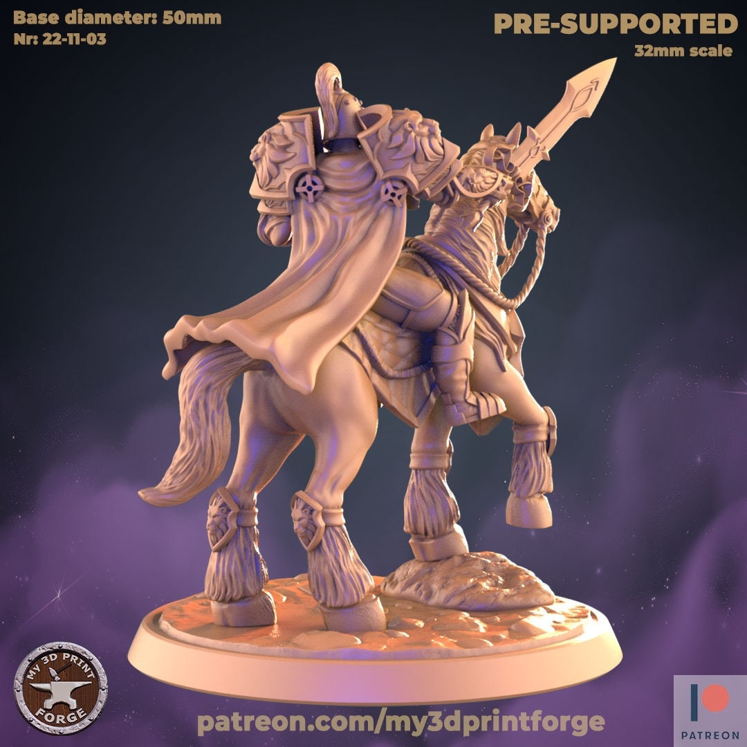 Guard Captain - Mounted - Unpainted Miniature