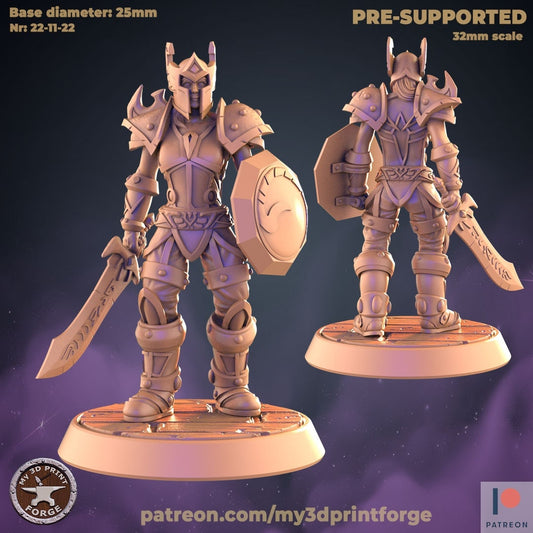 Female Human Warrior - Standing - Unpainted Miniature