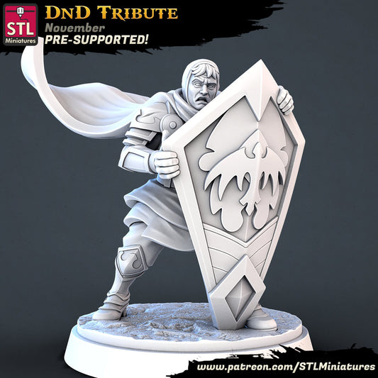 Warrior with Shield - Unpainted Miniature