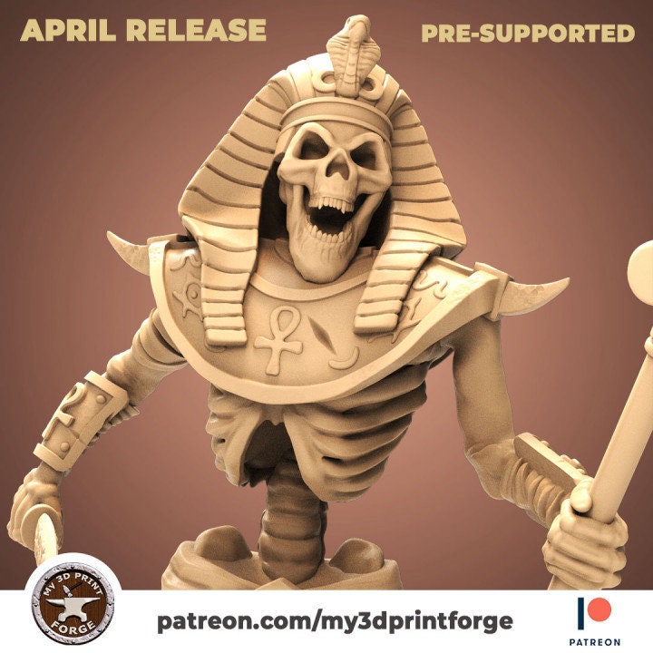 Pharoah Skeleton - Unpainted Miniature