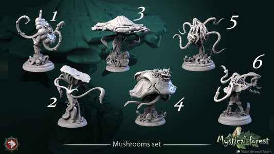 Animated Mushrooms - Unpainted Miniature