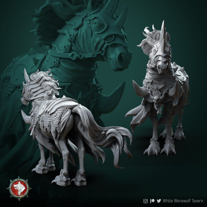 Devil Horse - Unpainted Miniature