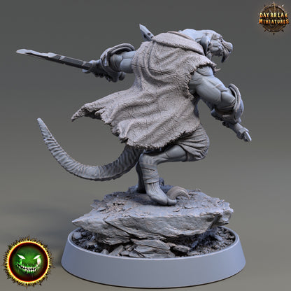 Dungazz Ripspitter - Ratman Assassin - Unpainted Miniature