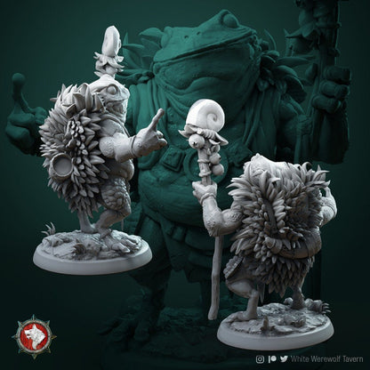 Froggl GrassSpeaker - Froggl Druid - Unpainted Miniature