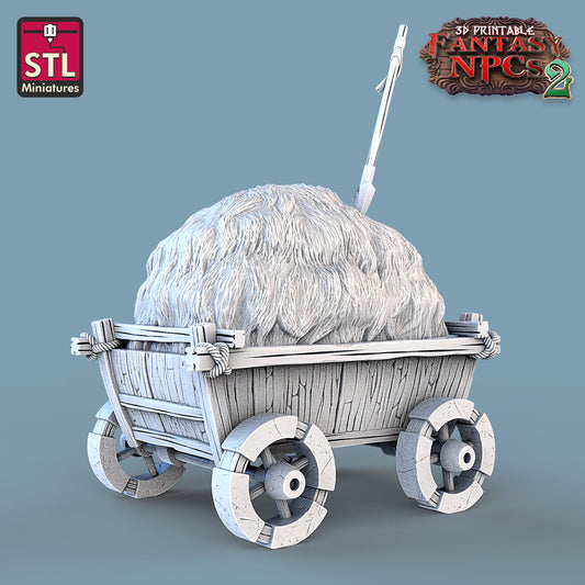 Hay Cart - Unpainted Miniature