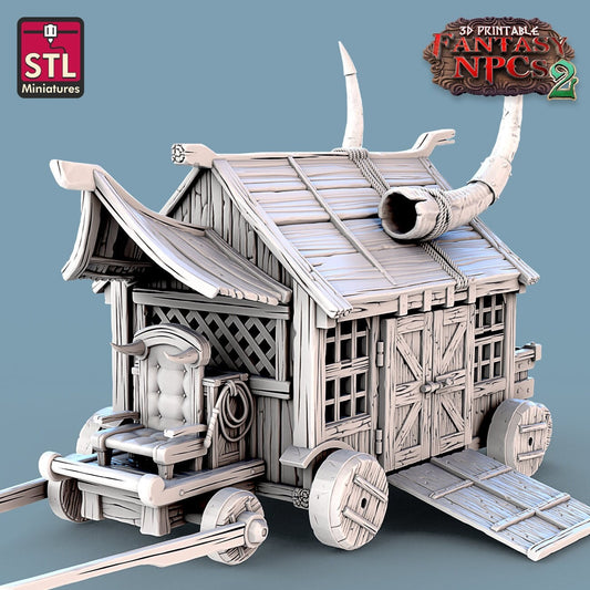 Orc Butcher Wagon - Unpainted Miniature