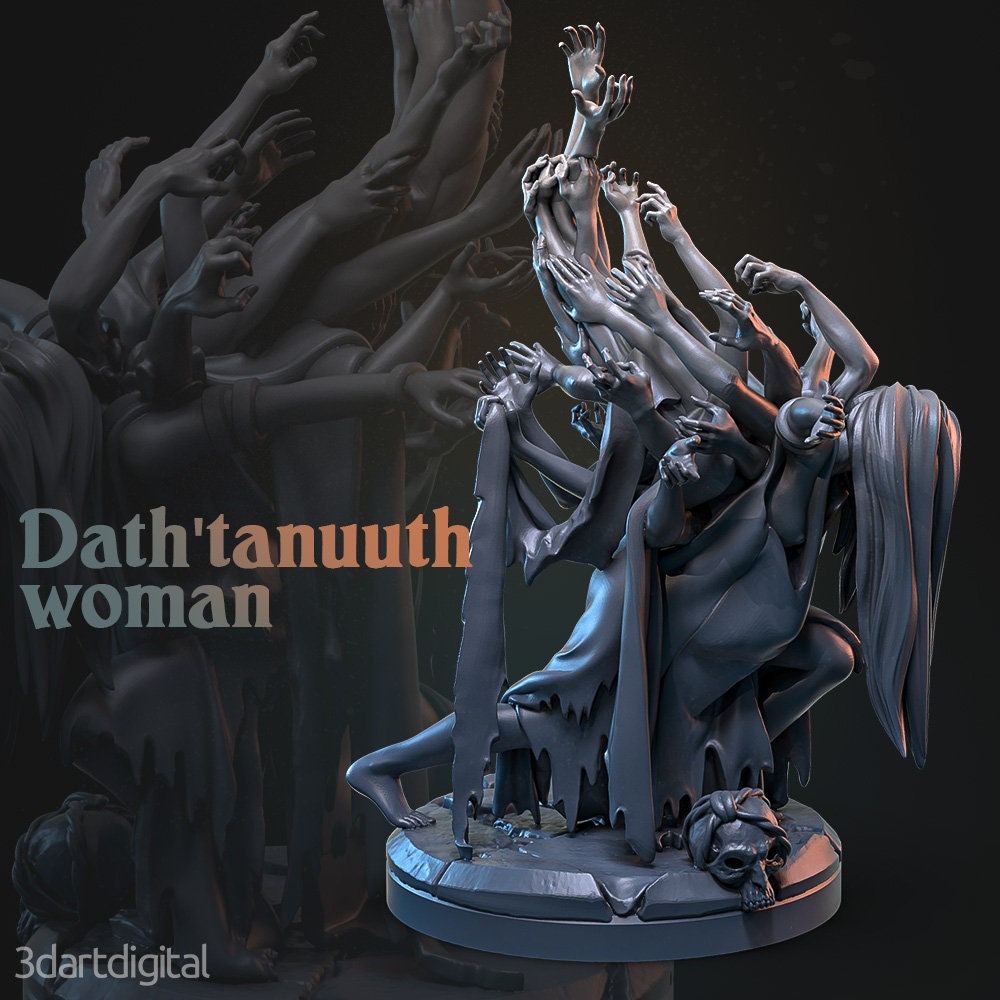 Dath'tanuuth Woman - Undead Monstrosity - Flesh Construct - Unpainted Miniature